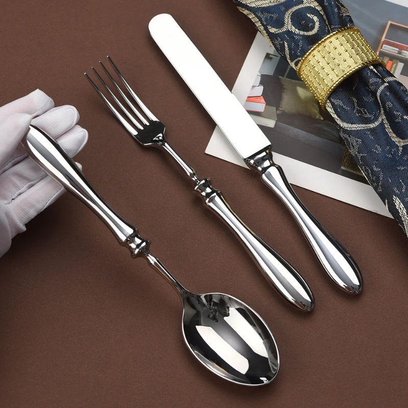 Faqueiro Inox Royal Classic 30 Peças Casa Splendida com garfo, faca e colher em aço inox de alto brilho