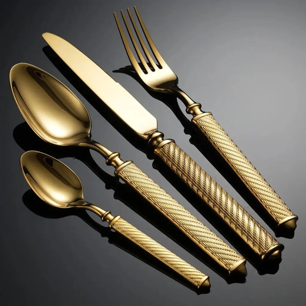 Faqueiro Royale luxo em aço inox 304 16 peças Casa Splendida