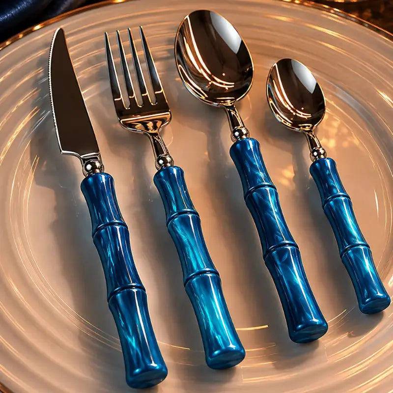 Faqueiro Inox Palais Azure 24 Peças