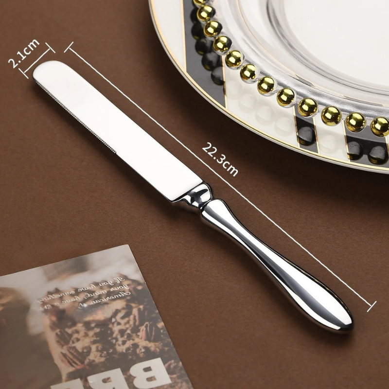 Faca do Faqueiro Inox Royal Classic 30 Peças Casa Splendida com design clássico e polimento espelhado
