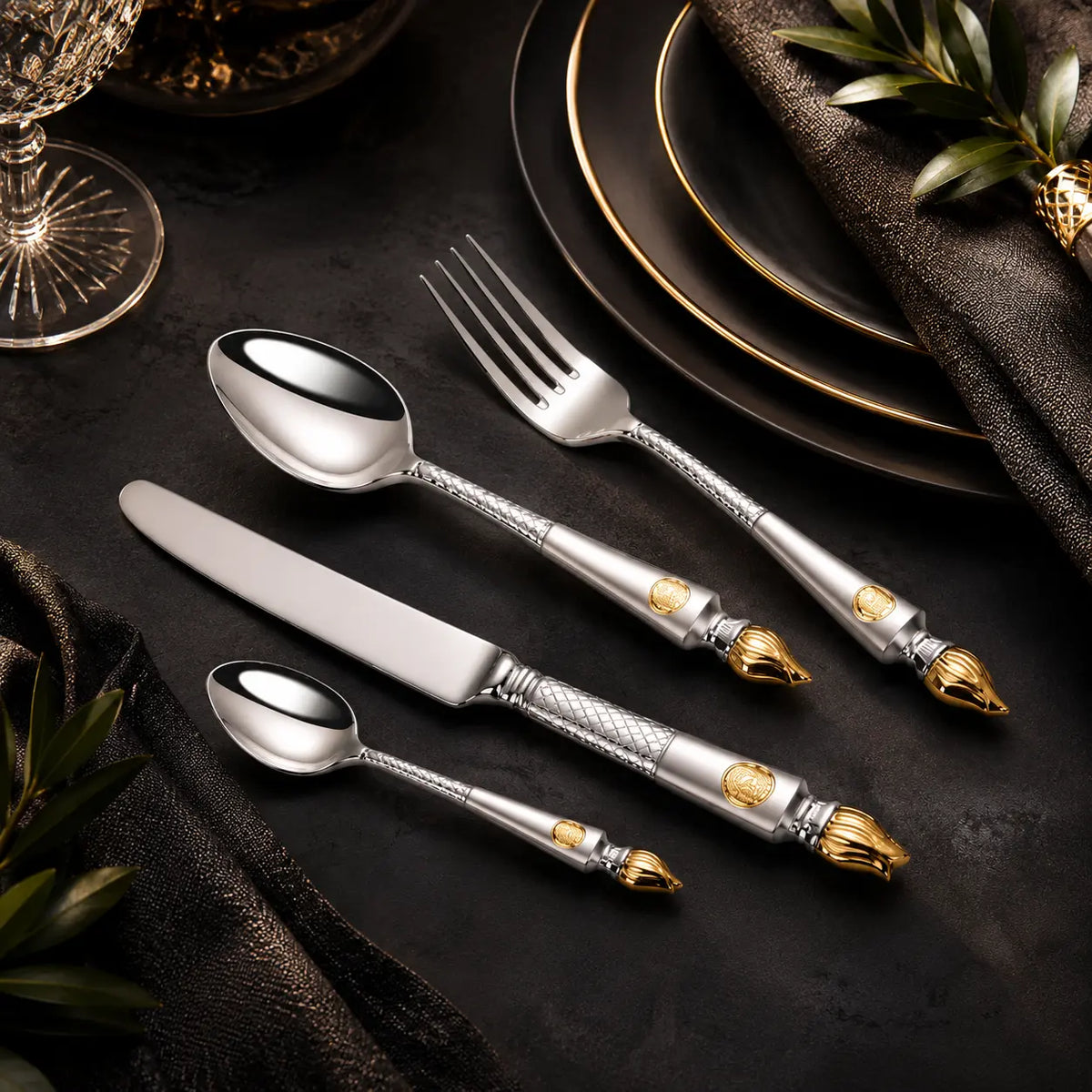 Faqueiro Marrakesh 24 Peças em Aço Inox Premium