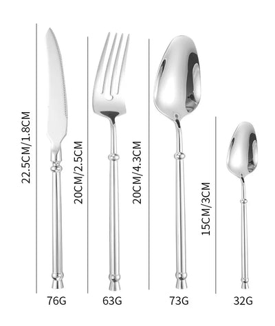 Faqueiro Inox Lume Classic 24 Peças Prateado