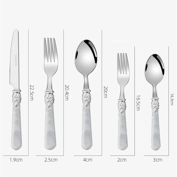 Faqueiro Inox Marfim Pérola 30 Peças