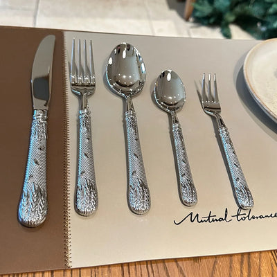 Faqueiro Imperiale prata 30 peças em aço inox 304 espelhado Casa Splendida