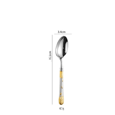 Faqueiro Imperiale Supreme 30 Peças em Aço Inox Premium dourado Casa Splendida em mesa posta sofisticada