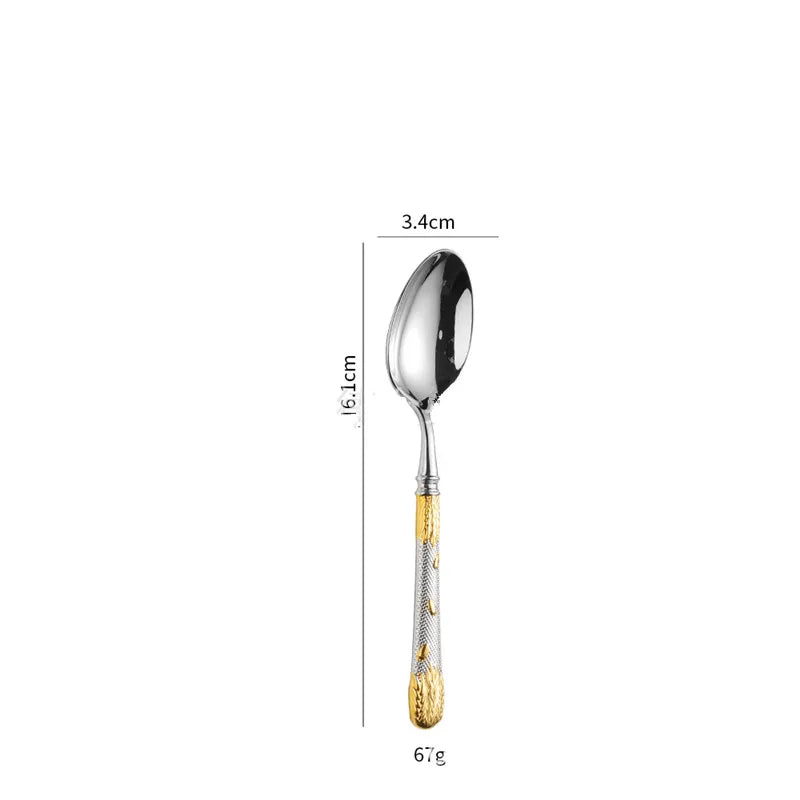 Faqueiro Imperiale Supreme 30 Peças em Aço Inox Premium dourado Casa Splendida em mesa posta sofisticada