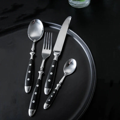 Faqueiro Inox Noir Heritage 24 Peças Preto
