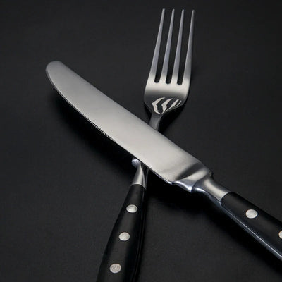 Faqueiro Inox Noir Heritage 24 Peças Preto